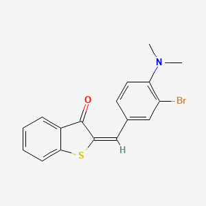 molecular formula C17H14BrNOS B3565226 2-[3-bromo-4-(dimethylamino)benzylidene]-1-benzothiophen-3(2H)-one 