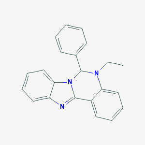 molecular formula C22H19N3 B356523 5-Ethyl-6-phenyl-5,6-dihydrobenzimidazo[1,2-c]quinazoline CAS No. 844459-16-1