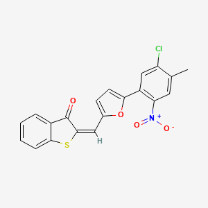 2-{[5-(5-chloro-4-methyl-2-nitrophenyl)-2-furyl]methylene}-1-benzothiophen-3(2H)-one