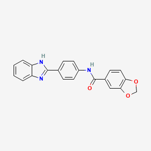 N-[4-(1H-benzimidazol-2-yl)phenyl]-1,3-benzodioxole-5-carboxamide