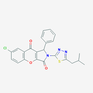 molecular formula C23H18ClN3O3S B356527 7-Chloro-2-(5-isobutyl-1,3,4-thiadiazol-2-yl)-1-phenyl-1,2-dihydrochromeno[2,3-c]pyrrole-3,9-dione CAS No. 844461-59-2