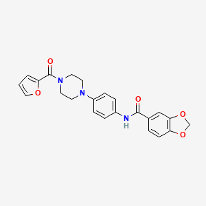 N-{4-[4-(2-furoyl)-1-piperazinyl]phenyl}-1,3-benzodioxole-5-carboxamide