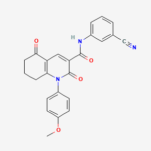 N-(3-cyanophenyl)-1-(4-methoxyphenyl)-2,5-dioxo-1,2,5,6,7,8-hexahydro-3-quinolinecarboxamide