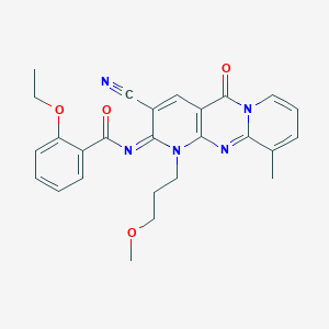 N-[5-Cyano-7-(3-methoxypropyl)-11-methyl-2-oxo-1,7,9-triazatricyclo[8.4.0.03,8]tetradeca-3(8),4,9,11,13-pentaen-6-ylidene]-2-ethoxybenzamide