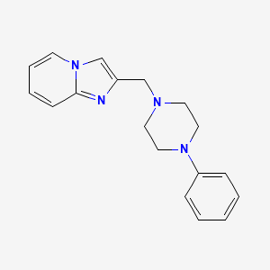 molecular formula C18H20N4 B3565341 2-[(4-phenyl-1-piperazinyl)methyl]imidazo[1,2-a]pyridine 