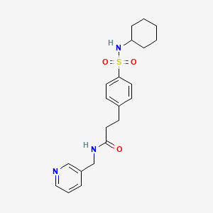 3-{4-[(cyclohexylamino)sulfonyl]phenyl}-N-(3-pyridinylmethyl)propanamide