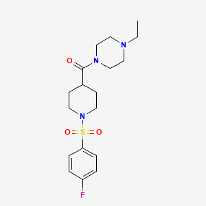 1-ethyl-4-({1-[(4-fluorophenyl)sulfonyl]-4-piperidinyl}carbonyl)piperazine