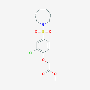 methyl [4-(1-azepanylsulfonyl)-2-chlorophenoxy]acetate