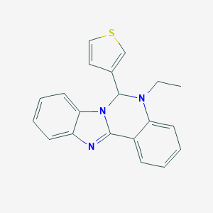 molecular formula C20H17N3S B356538 5-ethyl-6-thiophen-3-yl-6H-benzimidazolo[1,2-c]quinazoline CAS No. 845629-97-2