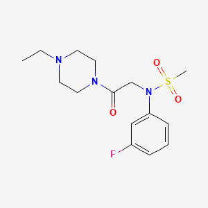 N-[2-(4-ethyl-1-piperazinyl)-2-oxoethyl]-N-(3-fluorophenyl)methanesulfonamide