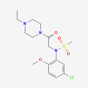 N-(5-chloro-2-methoxyphenyl)-N-[2-(4-ethyl-1-piperazinyl)-2-oxoethyl]methanesulfonamide