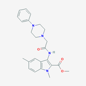 Methyl 1,5-dimethyl-3-[[2-(4-phenylpiperazin-1-yl)acetyl]amino]indole-2-carboxylate