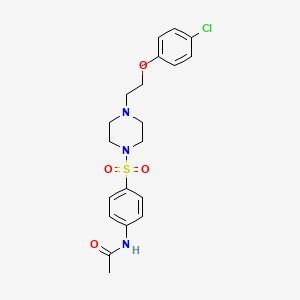 N-[4-({4-[2-(4-chlorophenoxy)ethyl]-1-piperazinyl}sulfonyl)phenyl]acetamide