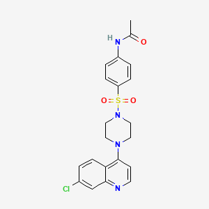 molecular formula C21H21ClN4O3S B3565456 N-(4-{[4-(7-chloro-4-quinolinyl)-1-piperazinyl]sulfonyl}phenyl)acetamide 