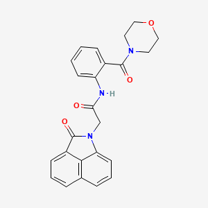 molecular formula C24H21N3O4 B3565460 N-[2-(4-morpholinylcarbonyl)phenyl]-2-(2-oxobenzo[cd]indol-1(2H)-yl)acetamide 