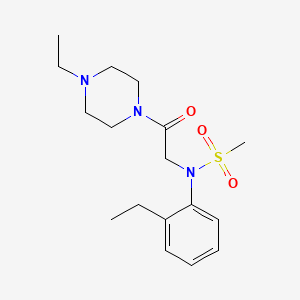 N-(2-ethylphenyl)-N-[2-(4-ethyl-1-piperazinyl)-2-oxoethyl]methanesulfonamide