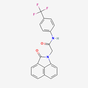 molecular formula C20H13F3N2O2 B3565485 2-(2-oxobenzo[cd]indol-1(2H)-yl)-N-[4-(trifluoromethyl)phenyl]acetamide 