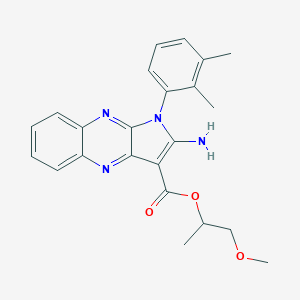 molecular formula C23H24N4O3 B356551 2-methoxy-1-methylethyl 2-amino-1-(2,3-dimethylphenyl)-1H-pyrrolo[2,3-b]quinoxaline-3-carboxylate CAS No. 799790-91-3