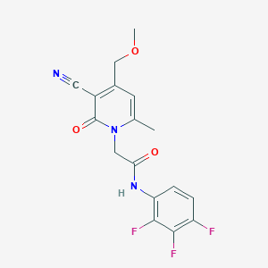 2-[3-cyano-4-(methoxymethyl)-6-methyl-2-oxo-1(2H)-pyridinyl]-N-(2,3,4-trifluorophenyl)acetamide