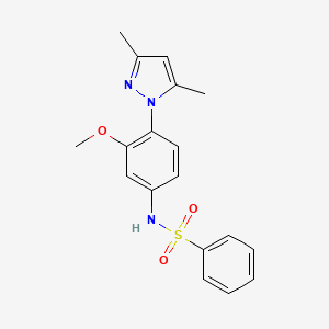 N-[4-(3,5-dimethyl-1H-pyrazol-1-yl)-3-methoxyphenyl]benzenesulfonamide