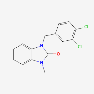 molecular formula C15H12Cl2N2O B3565555 1-(3,4-dichlorobenzyl)-3-methyl-1,3-dihydro-2H-benzimidazol-2-one 