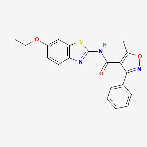 N-(6-ethoxy-1,3-benzothiazol-2-yl)-5-methyl-3-phenyl-1,2-oxazole-4-carboxamide