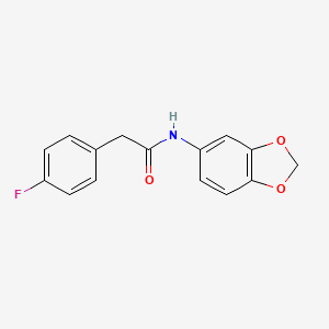 N-1,3-benzodioxol-5-yl-2-(4-fluorophenyl)acetamide