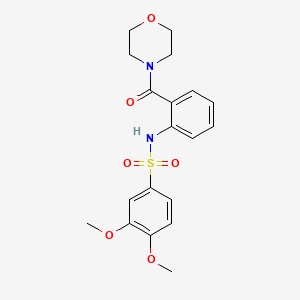 molecular formula C19H22N2O6S B3565609 3,4-dimethoxy-N-[2-(4-morpholinylcarbonyl)phenyl]benzenesulfonamide 