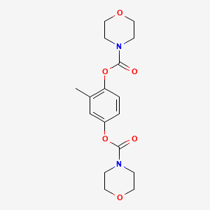 molecular formula C17H22N2O6 B3565632 2-methyl-1,4-phenylene di(4-morpholinecarboxylate) 