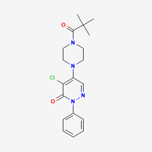 4-chloro-5-[4-(2,2-dimethylpropanoyl)-1-piperazinyl]-2-phenyl-3(2H)-pyridazinone