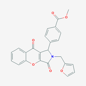 molecular formula C24H17NO6 B356565 methyl 4-[2-(furan-2-ylmethyl)-3,9-dioxo-1H-chromeno[2,3-c]pyrrol-1-yl]benzoate CAS No. 846581-12-2