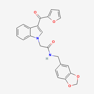 N-(1,3-benzodioxol-5-ylmethyl)-2-[3-(2-furoyl)-1H-indol-1-yl]acetamide