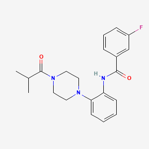 3-fluoro-N-[2-(4-isobutyryl-1-piperazinyl)phenyl]benzamide