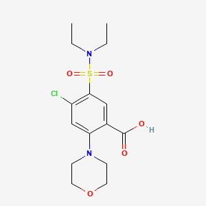 molecular formula C15H21ClN2O5S B3565745 4-chloro-5-[(diethylamino)sulfonyl]-2-(4-morpholinyl)benzoic acid 