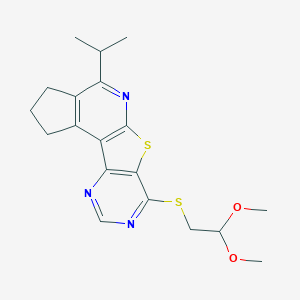 7-[(2,2-dimethoxyethyl)sulfanyl]-4-isopropyl-2,3-dihydro-1H-cyclopenta[4',5']pyrido[3',2':4,5]thieno[3,2-d]pyrimidine