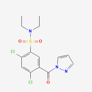 2,4-dichloro-N,N-diethyl-5-(1H-pyrazol-1-ylcarbonyl)benzenesulfonamide