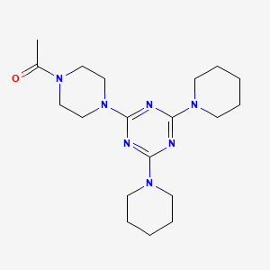 molecular formula C19H31N7O B3565792 2-(4-acetyl-1-piperazinyl)-4,6-di-1-piperidinyl-1,3,5-triazine 