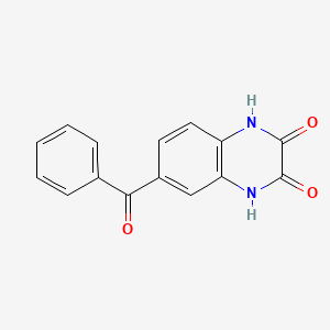 molecular formula C15H10N2O3 B3565825 (2,3-dihydroxy-6-quinoxalinyl)(phenyl)methanone 