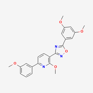 3-[5-(3,5-dimethoxyphenyl)-1,2,4-oxadiazol-3-yl]-2-methoxy-6-(3-methoxyphenyl)pyridine