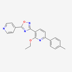 molecular formula C21H18N4O2 B3565829 2-ethoxy-6-(4-methylphenyl)-3-[5-(4-pyridinyl)-1,2,4-oxadiazol-3-yl]pyridine 