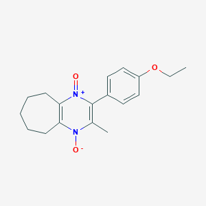 molecular formula C18H22N2O3 B356584 2-(4-ethoxyphenyl)-3-methyl-6,7,8,9-tetrahydro-5H-cyclohepta[b]pyrazine 1,4-dioxide CAS No. 433241-82-8