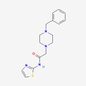 molecular formula C16H20N4OS B3565840 2-(4-benzyl-1-piperazinyl)-N-1,3-thiazol-2-ylacetamide 