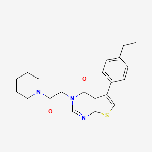 molecular formula C21H23N3O2S B3565846 5-(4-ethylphenyl)-3-[2-oxo-2-(1-piperidinyl)ethyl]thieno[2,3-d]pyrimidin-4(3H)-one 