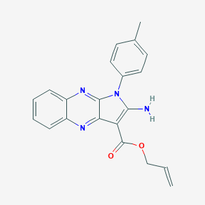 molecular formula C21H18N4O2 B356585 Prop-2-enyl 2-amino-1-(4-methylphenyl)pyrrolo[3,2-b]quinoxaline-3-carboxylate CAS No. 799818-52-3