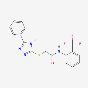 2-[(4-methyl-5-phenyl-4H-1,2,4-triazol-3-yl)thio]-N-[2-(trifluoromethyl)phenyl]acetamide