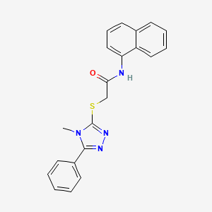 2-[(4-methyl-5-phenyl-4H-1,2,4-triazol-3-yl)thio]-N-1-naphthylacetamide