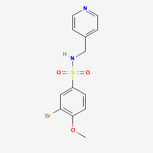 molecular formula C13H13BrN2O3S B3565908 3-bromo-4-methoxy-N-(4-pyridinylmethyl)benzenesulfonamide 