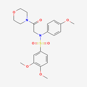 3,4-dimethoxy-N-(4-methoxyphenyl)-N-[2-(4-morpholinyl)-2-oxoethyl]benzenesulfonamide