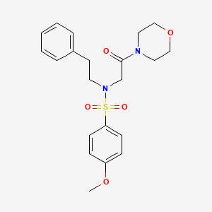 4-methoxy-N-[2-(4-morpholinyl)-2-oxoethyl]-N-(2-phenylethyl)benzenesulfonamide