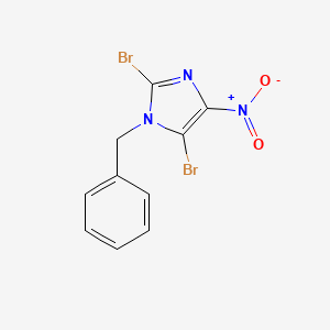 molecular formula C10H7Br2N3O2 B3565938 1-benzyl-2,5-dibromo-4-nitro-1H-imidazole 